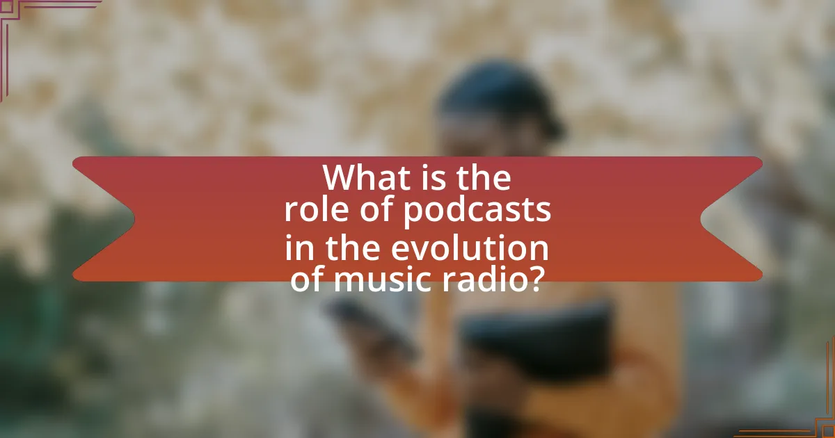 What is the role of podcasts in the evolution of music radio?